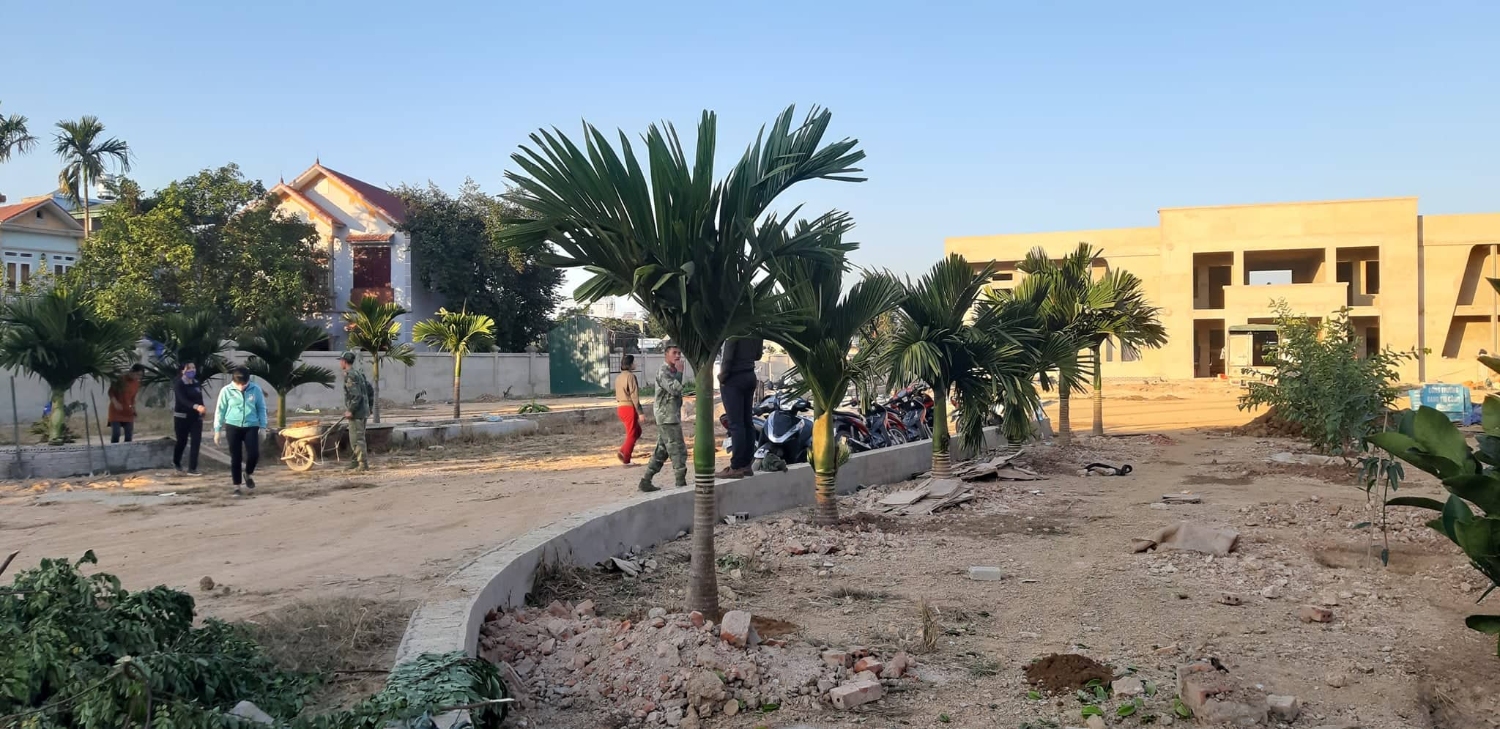 Công tác chuẩn bị cho việc di chuyển về trường mới của trường mầm non Nam Thanh