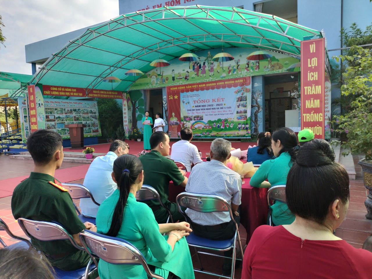 TRƯỜNG MẦM NON NAM THANH TỔ CHỨC TỔNG KẾT NĂM HỌC 2022-2023 CHIA TAY GIÁO VIÊN NGHỈ HƯU VÀ TRẺ 5 TUỔI ,VUI TẾT THIẾU NHI 1/6.