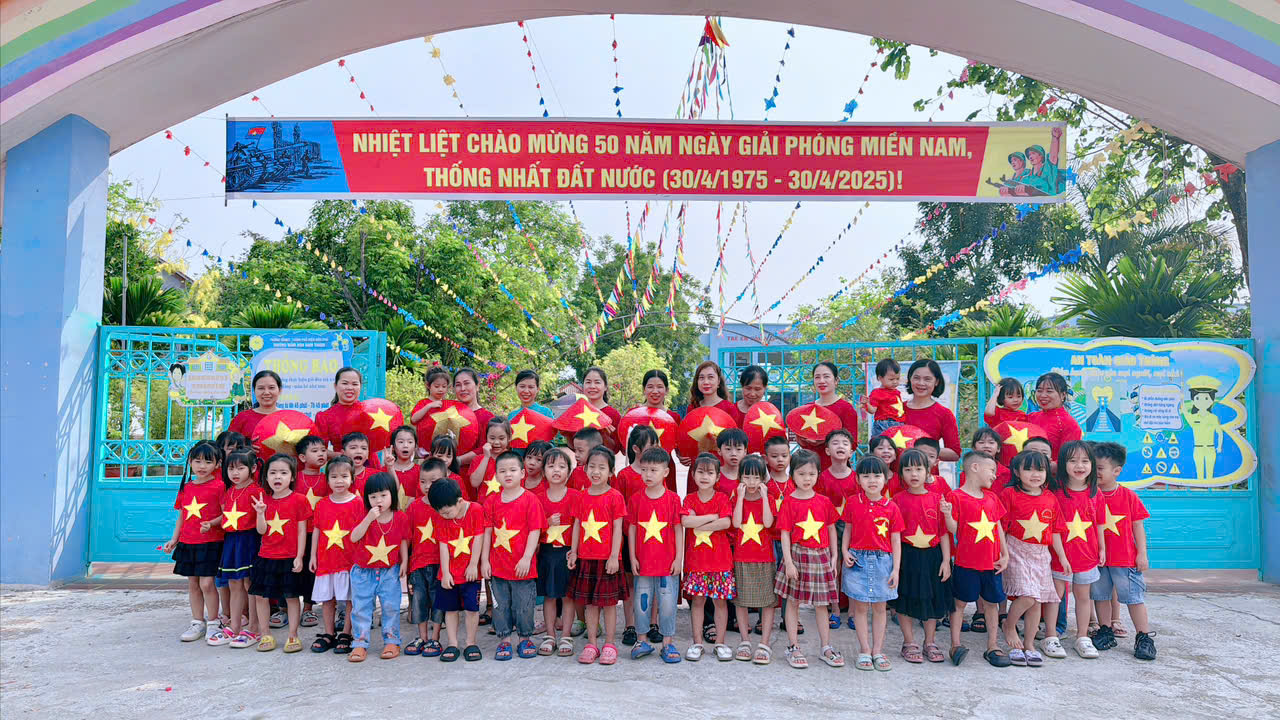 CÁC HOẠT ĐỘNG CỦA CÔ VÀ TRÒ  TRƯỜNG MẦM NON NAM THANH HƯỚNG TỚI KỶ NIỆM  NGÀY GIẢI PHÓNG MIỀM NAM THỐNG NHẤT ĐẤT NƯỚC ( 30/4/1975- 30/04/2025)